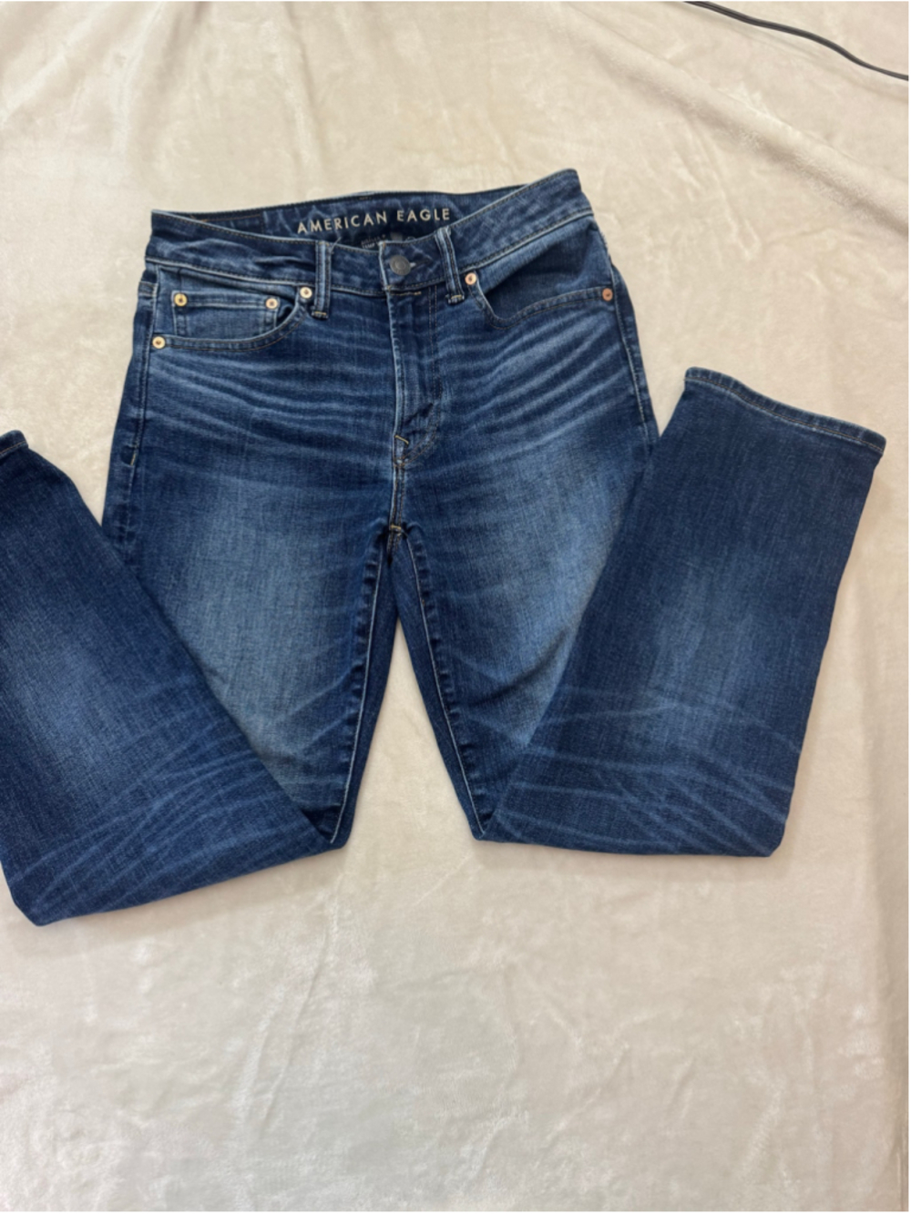 Men's American Eagle Athletic Straight Jeans Size 28 Blue